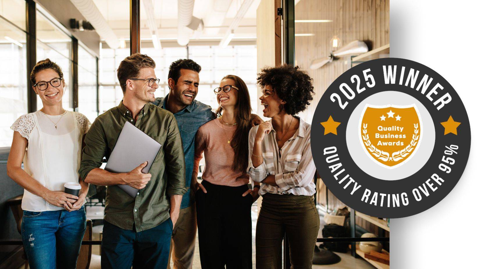 Nation Media Design Wins 2025 Best Advertising Agency! 2 Nation Media Design Wins 2025 Best Advertising Agency, team celebrates winning 2025 Best Advertising Agency in Wyoming MI from Quality Business Awards